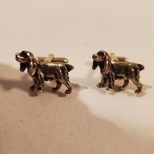 Gold toned Irish Setter Cuff Links